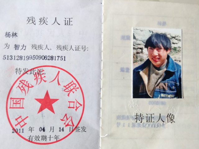 杨陈浩舅舅残疾证 杨陈浩舅舅残疾证